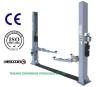 Hydraulic Two Post Floor Plate Manual Lock Release China Car Lift with Ce ISO