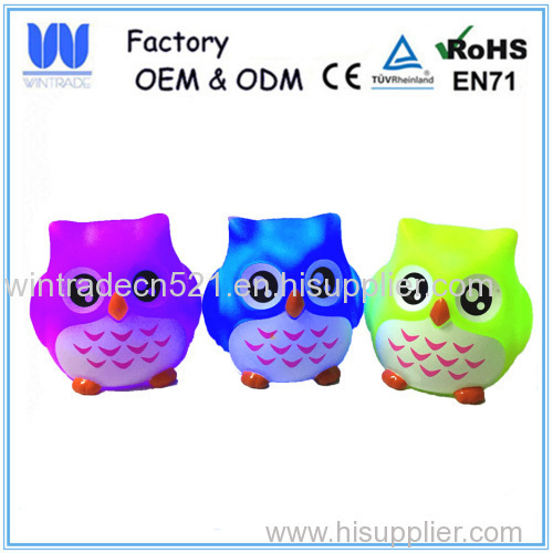 Waterproof led bath toy flashing owl light