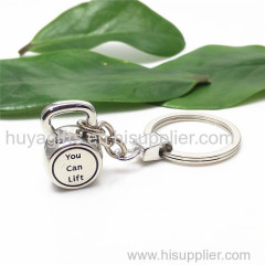 Custom Made Metal Lift Sport Keychains for Gym Souvenirs