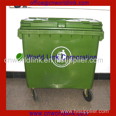 High Quality 1100L Plastic Trash Can Recycle Outdoor Waste Large