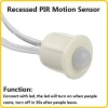 Recessed PIR Motion Sensor Switch for 12V/24V LED Light