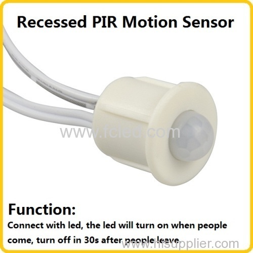 Recessed PIR Motion Sensor Switch for 12V/24V LED Light