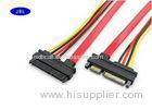 Laptop 4 Pin / 7 Pin SATA Cable Wiring Harness With PVC Jacket / Bare Copper Wire