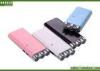 9000mAh 3 Flashlight Power Bank 186G Pink / Black USB Connected For Travel