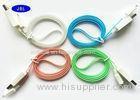 Transparent PVC Jacket Flat Lighting Cable High Speed USB Cord For Iphone