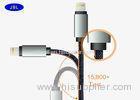 Round Jeans Denim Iphone USB Cable 1 Meter / 2 Meter Length With Fasten Jacket