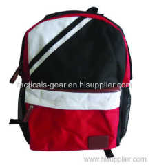black white and red school bag