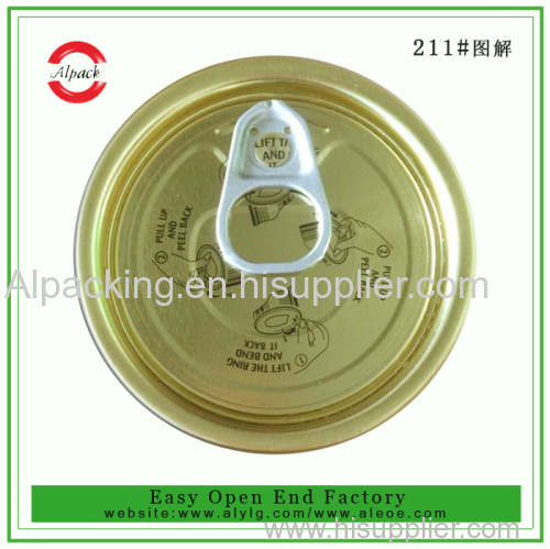 211tinplate easy open end