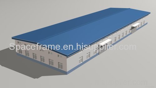 Low cost prefabricated light steel metal structure portal frame workshop