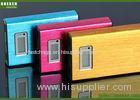 Dual USB Ports 12000mah LCD External Power Bank Blue / Gold For Mobile Charging