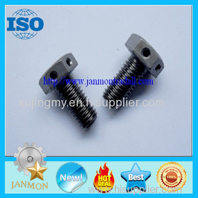 Customized Special Hex Head Bolt With Holes in it (as drawing)Black hex bolt with hole grade 8.8 10.9 12.9 Hex head bolt