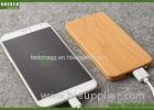 8000mAh Portable Mobile Power Bank Dual Port Bamboo Solid With Polymer Battery Battery