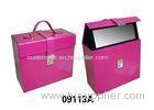 Recyclable Leather Makeup Case Beautiful Cosmetic Bags Environmentally Friendly