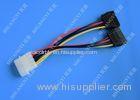 IDE Flat Cable Harness Assembly 4 Pin to 2 x 15 Pin SATA To Serial ATA SATA Connector