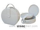 White Tray Round Travel Jewelry Case Recyclable Customized Size OEM / ODM