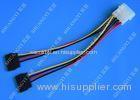 4P Molex To Dual SATA Flat Wire Harness And Cable Assembly Black Red Yellow With Y Cable Adapter