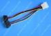 Computer Molex 4 Pin To 2 x15 Pin SATA Data Cable Right Angle Pitch 5.08mm