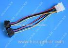 Computer Molex 4 Pin To 2 x15 Pin SATA Data Cable Right Angle Pitch 5.08mm