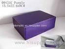 Small Purple Rectangular Collapsible Hard Cardboard Boxes Specialty With Magnet Closure
