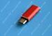 Red USB 3.1 Type C Male to Micro USB 5 Pin Micro USB Slim For Cell Phone