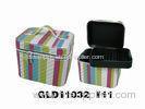 Portable Glossy Handle Small Women's Jewelry Box Colorful Square OEM / ODM