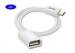 White High Speed Micro Usb Extension Cable For Mouse / Keyboard USB Cord