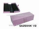 Rectangular Stylish Pink Leather Jewelry Box With Magnetic Snap