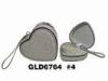 Heart Shaped Grey Fabric Leather Jewelry Box For Wedding