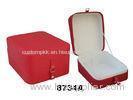 Vanity Square Faux Leather Makeup Box Travel Cosmetic Case SGS Certification