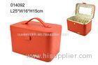 Recyclable Pretty Orange Jewelry Travel Cases Storage Leather Packaging Box