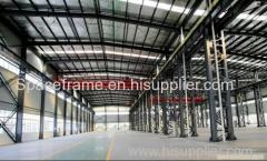 Large span steel space frame structure prefab warehouse light steel factory