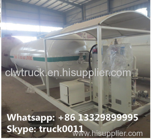 factory direct sale CLW brand skid-mounted lpg gas plant with double electronic scales and refilling nozzels