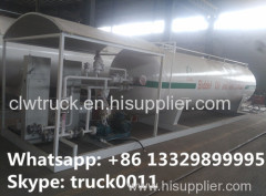 factory direct sale CLW brand skid-mounted lpg gas plant with double electronic scales and refilling nozzels