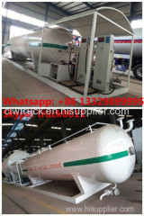 factory direct sale CLW brand skid-mounted lpg gas plant with double electronic scales and refilling nozzels