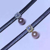 Sliver Fur collar freshwater pearl pendant