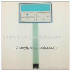 PET membrane keypad switch with transparent window