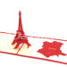 Eiffel Tower 2-Pop up card-Birthday card-3D card-Handmade card-Laser cut