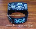 Fashionable Customizable Silicone Bracelets Wristband With Debossed Logo Fill Color