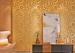 Golden Curve Removable House Decoration Wallpaper 0.7*8.4M For Room Walls