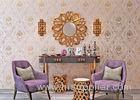 Bronzing Classic Gold Luxury Contemporary Floral Wallpaper For Living Room Walls