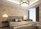 Waterproof Apricot Rustic Style House Decoration Wallpaper Floral Pattern Customized