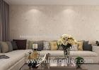 Waterproof PVC Rustic Style Light Yellow Floral Wallpaper For Living Room Walls