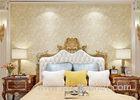 PVC Embossed 3D Home Wallpaper / Floral Pattern Wallpaper For Bedrooms