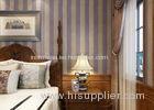 Embossed Black And Gray Striped Wallpaper Waterproof For House Interior Decor