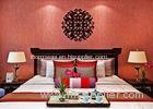 Modern Solid Color Removable Wallpaper For House Decoration / Plain Red Wallpaper