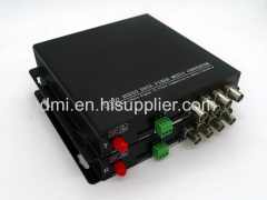 Surveillance security 4 channel HDSDI over Fiber Extender with RS485