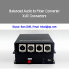 Fiber transmitter and receiver for 2 channel bidi balanced audio XLR connector