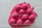 Small Reusable Silicone Ice Trays Sweetly Strawberry Shaped For Easter / Christmas Party