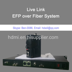 Live Link with optical Fiber for ENG and OB vans SNG vehicles Production trailers
