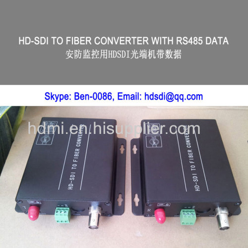 Security HD-SDI to Fiber Converter 1 SDI 1 RS485 DATA